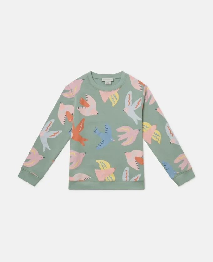 Sweat-shirt à col rond imprimé Dove Sweat-shirt à col rond imprimé Dove