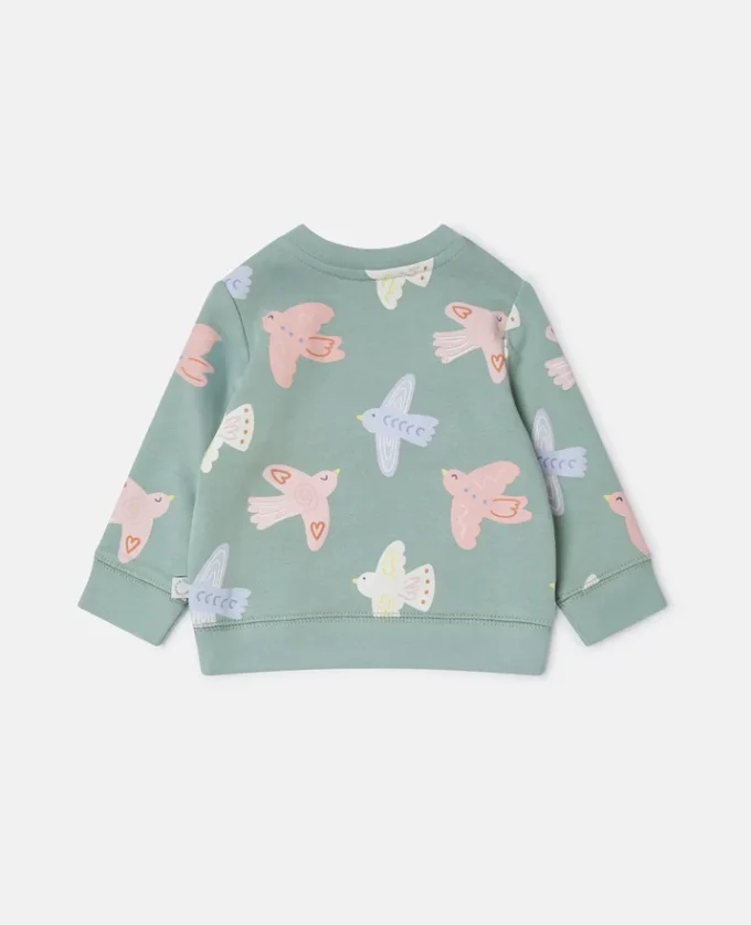 Sweat-shirt à col rond imprimé Dove Sweat-shirt à col rond imprimé Dove
