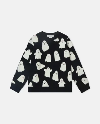 Sweat-shirt à col rond imprimé fantôme Sweat-shirt à col rond imprimé fantôme