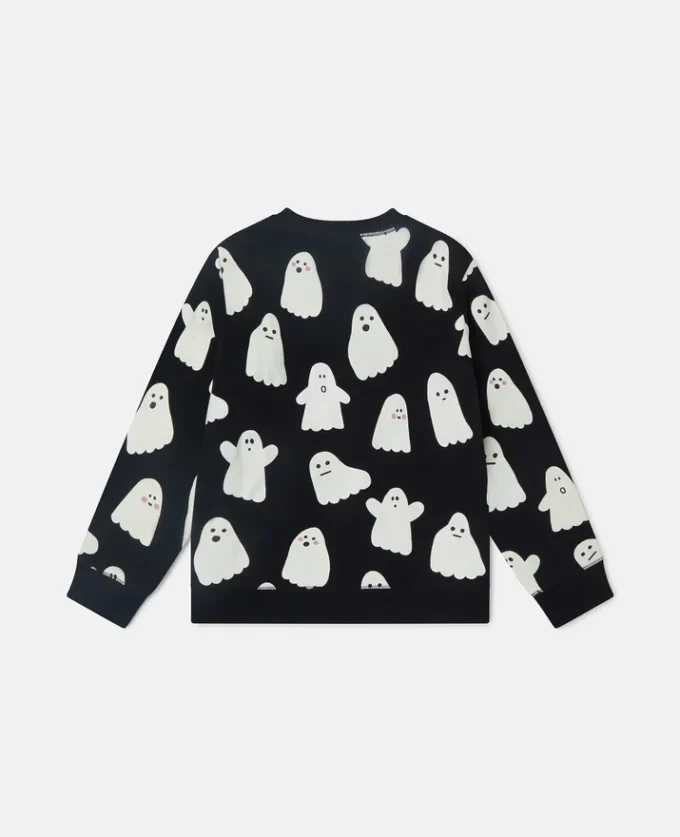 Sweat-shirt à col rond imprimé fantôme Sweat-shirt à col rond imprimé fantôme