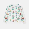 Sweat-shirt à col rond imprimé fleurs