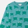 Sweat-shirt à col rond imprimé grenouille Sweat-shirt à col rond imprimé grenouille