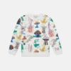 Sweat-shirt à col rond imprimé lapin magicien Sweat-shirt à col rond imprimé lapin magicien