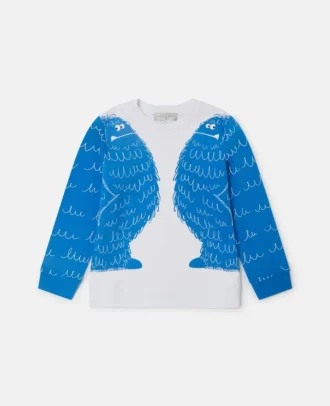 Sweat-shirt à col rond imprimé monstre