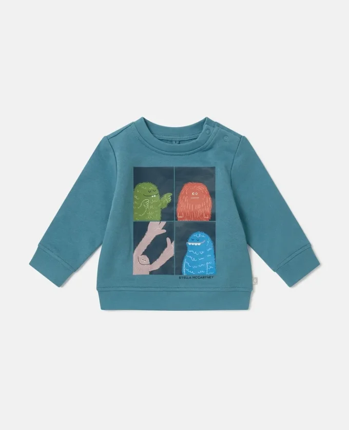 Sweat-shirt à col rond imprimé monstre Sweat-shirt à col rond imprimé monstre