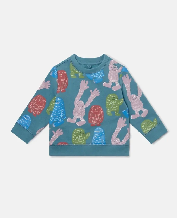 Sweat-shirt à col rond imprimé monstres Sweat-shirt à col rond imprimé monstres