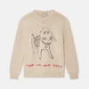 Sweat-shirt en coton brodé mouton Sweat-shirt en coton brodé mouton