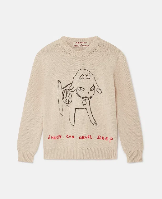Sweat-shirt en coton brodé mouton Sweat-shirt en coton brodé mouton