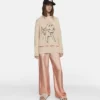 Sweat-shirt en coton brodé mouton Sweat-shirt en coton brodé mouton