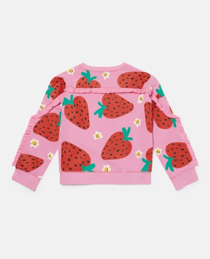 Sweat-shirt à franges imprimé fraises Sweat-shirt à franges imprimé fraises