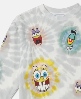 Sweat-shirt graphique tie-dye Bob l&rsquo;éponge