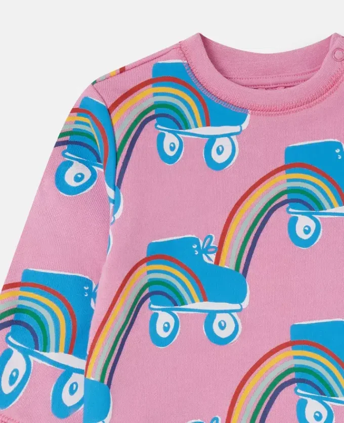 Sweat-shirt imprimé arc-en-ciel Rollerskate