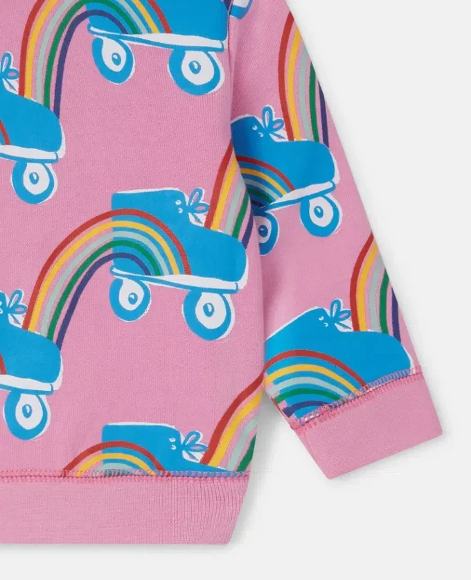 Sweat-shirt imprimé arc-en-ciel Rollerskate