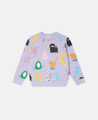 Sweat-shirt imprimé chats