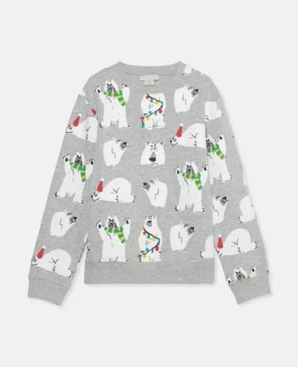 Sweat-shirt imprimé ours polaire