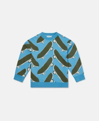 Sweat-shirt imprimé skateboard