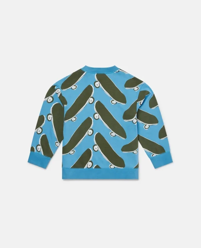 Sweat-shirt imprimé skateboard