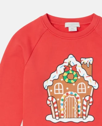 Sweat-shirt à motif maison en pain d&rsquo;épices