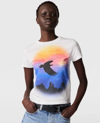 T-shirt bébé à motif graphique airbrush