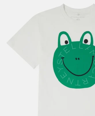 T-shirt à col rond avec imprimé graphique grenouille