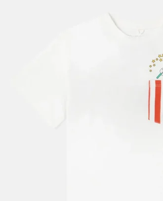 T-shirt à col rond avec imprimé lapin magicien