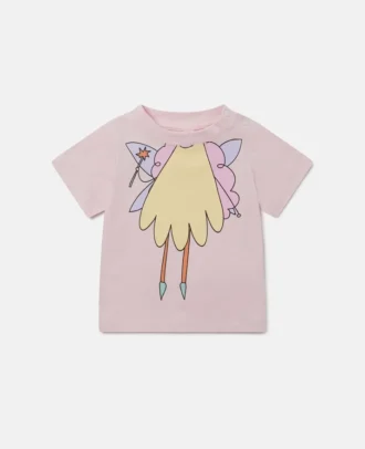 T-shirt à col rond avec motif fée