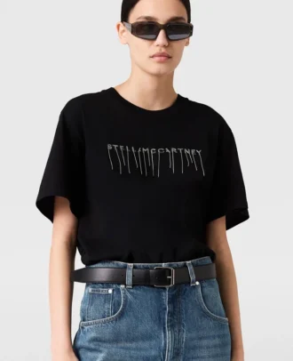 T-shirt à col rond brodé du logo