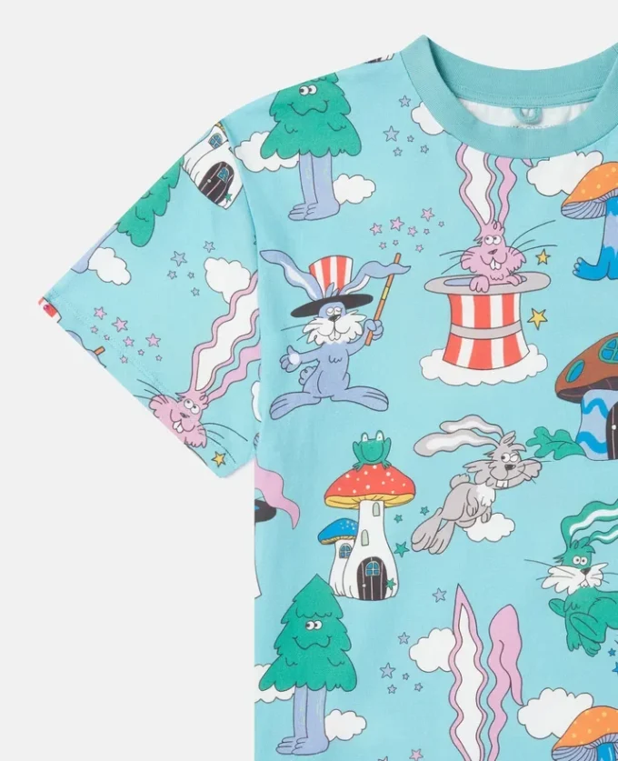 T-shirt à col rond imprimé lapin Magicians T-shirt à col rond imprimé lapin Magicians