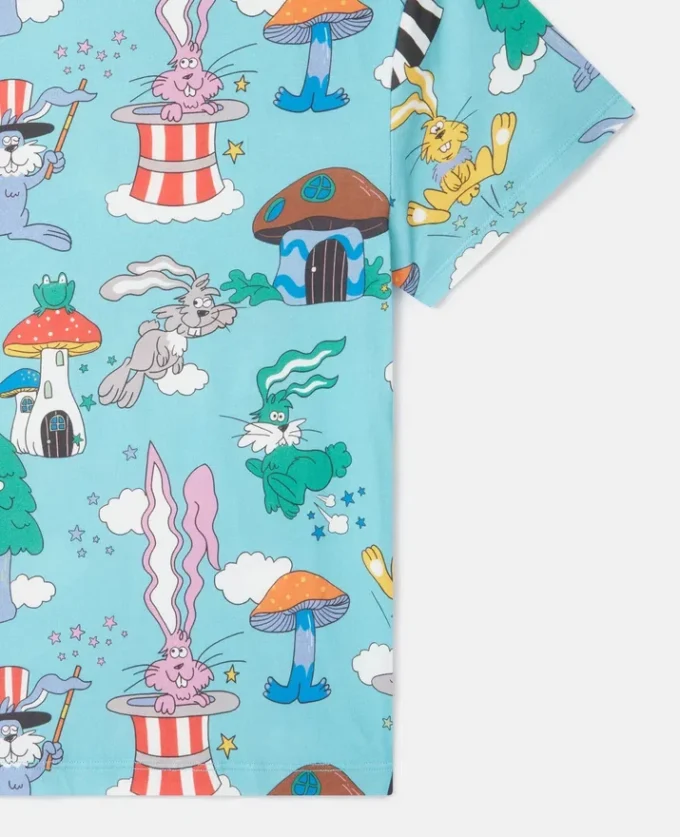 T-shirt à col rond imprimé lapin Magicians T-shirt à col rond imprimé lapin Magicians
