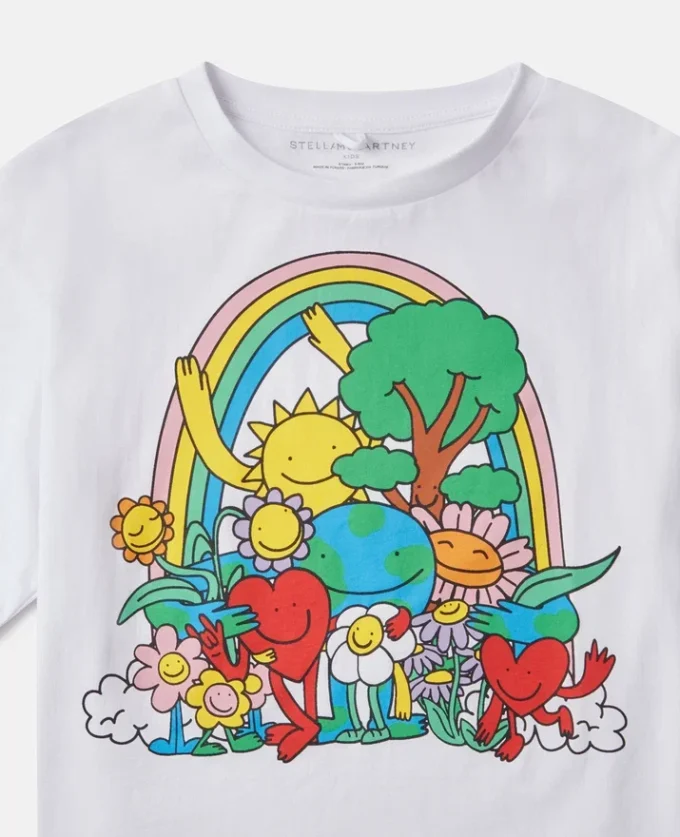 T-shirt court Earth Friends Graphic T-shirt court Earth Friends Graphic