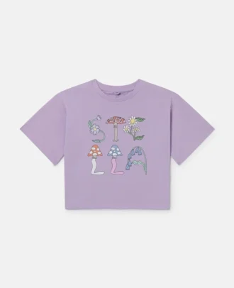 T-shirt court Stella Woodland Lettering T-shirt court Stella Woodland Lettering