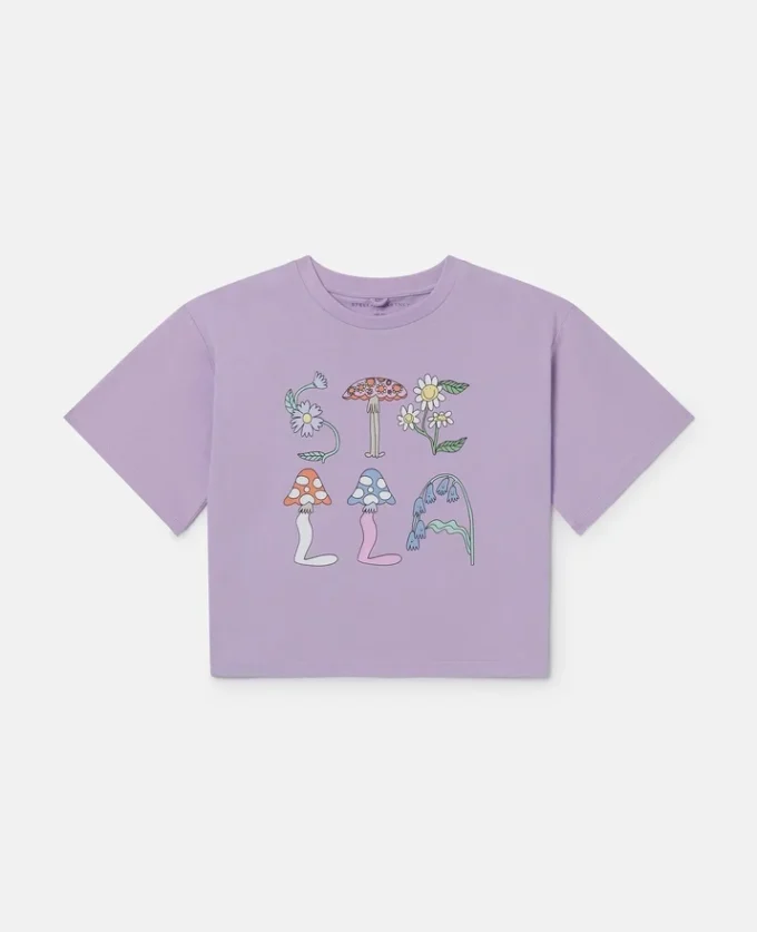T-shirt court Stella Woodland Lettering T-shirt court Stella Woodland Lettering