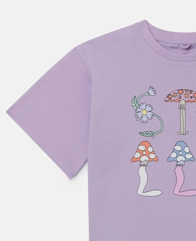 T-shirt court Stella Woodland Lettering T-shirt court Stella Woodland Lettering