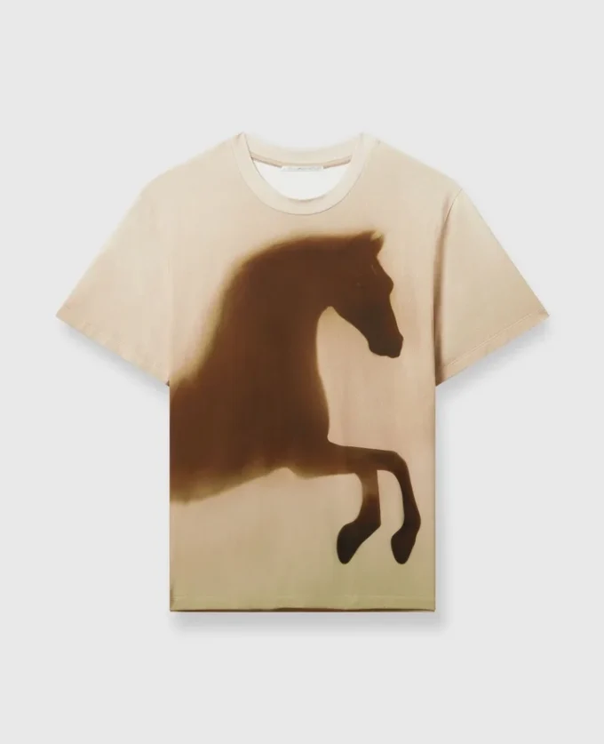 T-shirt en coton avec motif cheval T-shirt en coton avec motif cheval