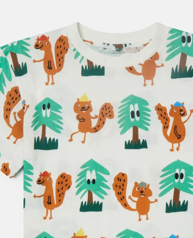 T-shirt imprimé écureuil T-shirt imprimé écureuil