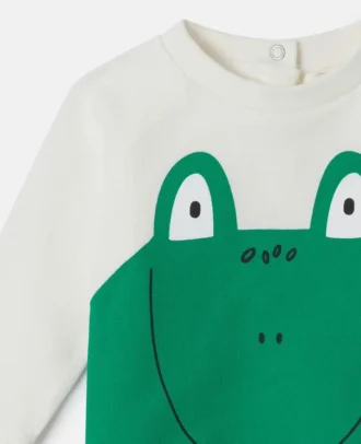 T-shirt à manches longues avec imprimé grenouille