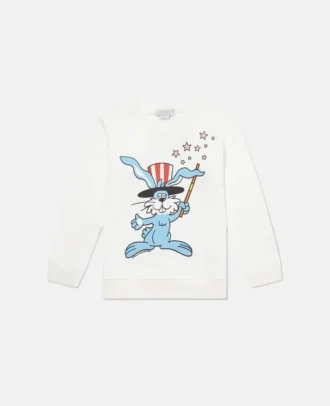 T-shirt à manches longues avec imprimé lapin magicien