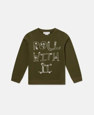 T-shirt à manches longues avec lettrage graphique