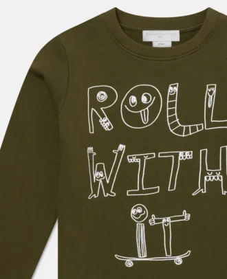 T-shirt à manches longues avec lettrage graphique