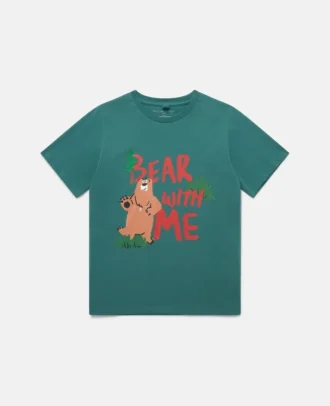 T-shirt à motif « Bear With Me »