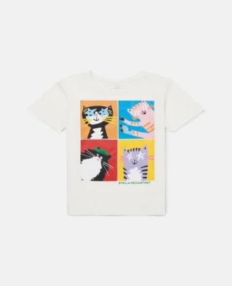 T-shirt à motif chat