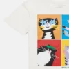 T-shirt à motif chat