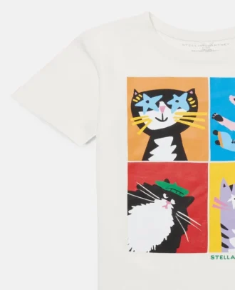 T-shirt à motif chat