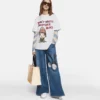 T-shirt oversize avec slogan « Don’t Waste Another Day » T-shirt oversize avec slogan « Don’t Waste Another Day »