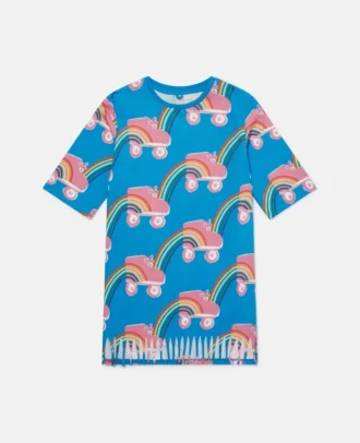 T-shirt Rollerskate Rainbow Print