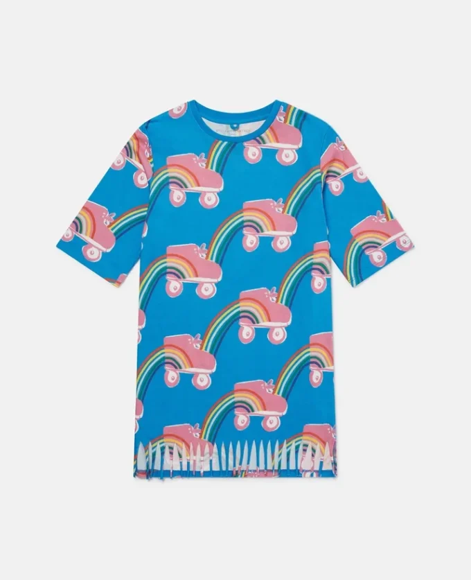 T-shirt Rollerskate Rainbow Print