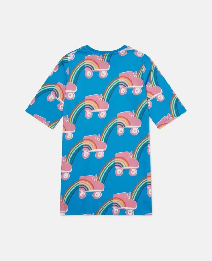T-shirt Rollerskate Rainbow Print