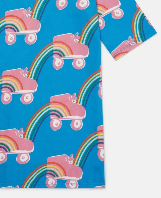 T-shirt Rollerskate Rainbow Print