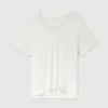 T-shirt semi-transparent à col rond T-shirt semi-transparent à col rond