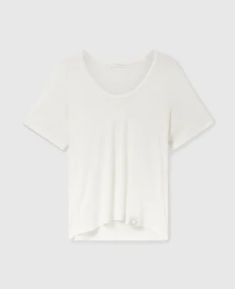 T-shirt semi-transparent à col rond